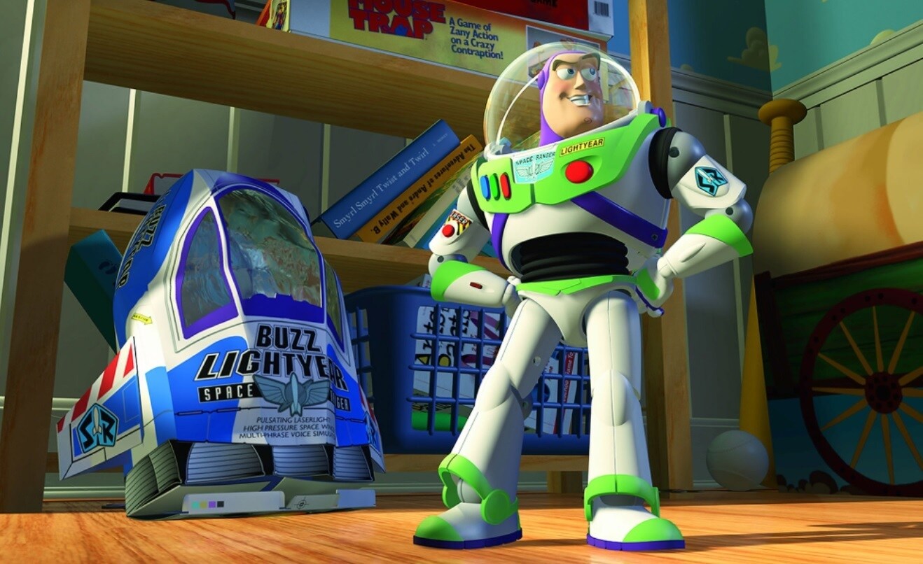 O personagem Buzz Lightyear, da franquia Toy Story