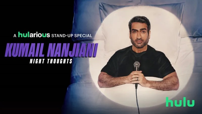 Title art for the Hulu Original stand-up special Kumail Nanjiani: Night Thoughts.