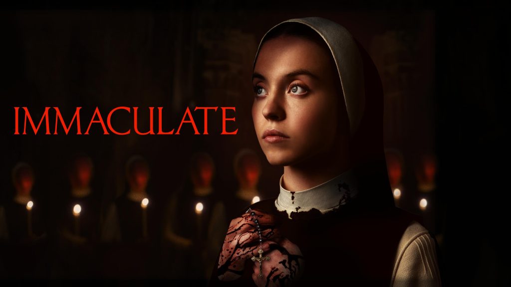 Title art for the horror movie, Immaculate.