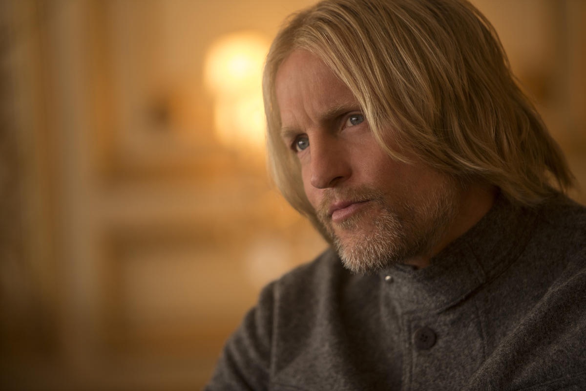 Woody Harrelson as Haymitch Abernathy in The Hunger Games saga.