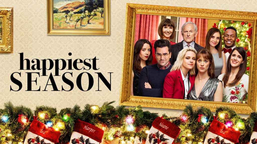 Title art for the funny Christmas movie Happiest Season.