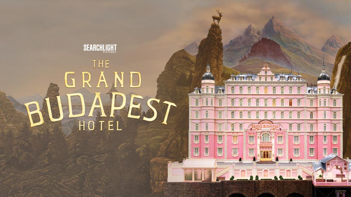 Title art for the Wes Anderson movie The Grand Budapest Hotel.