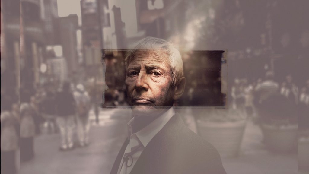 Title art for the true crime docuseries The Jinx: The Life and Deaths of Robert Durst.
