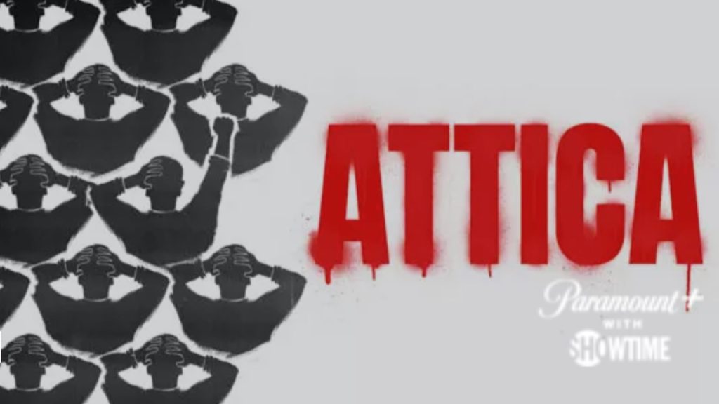 Title art for the Oscar-nominated documentary Attica.