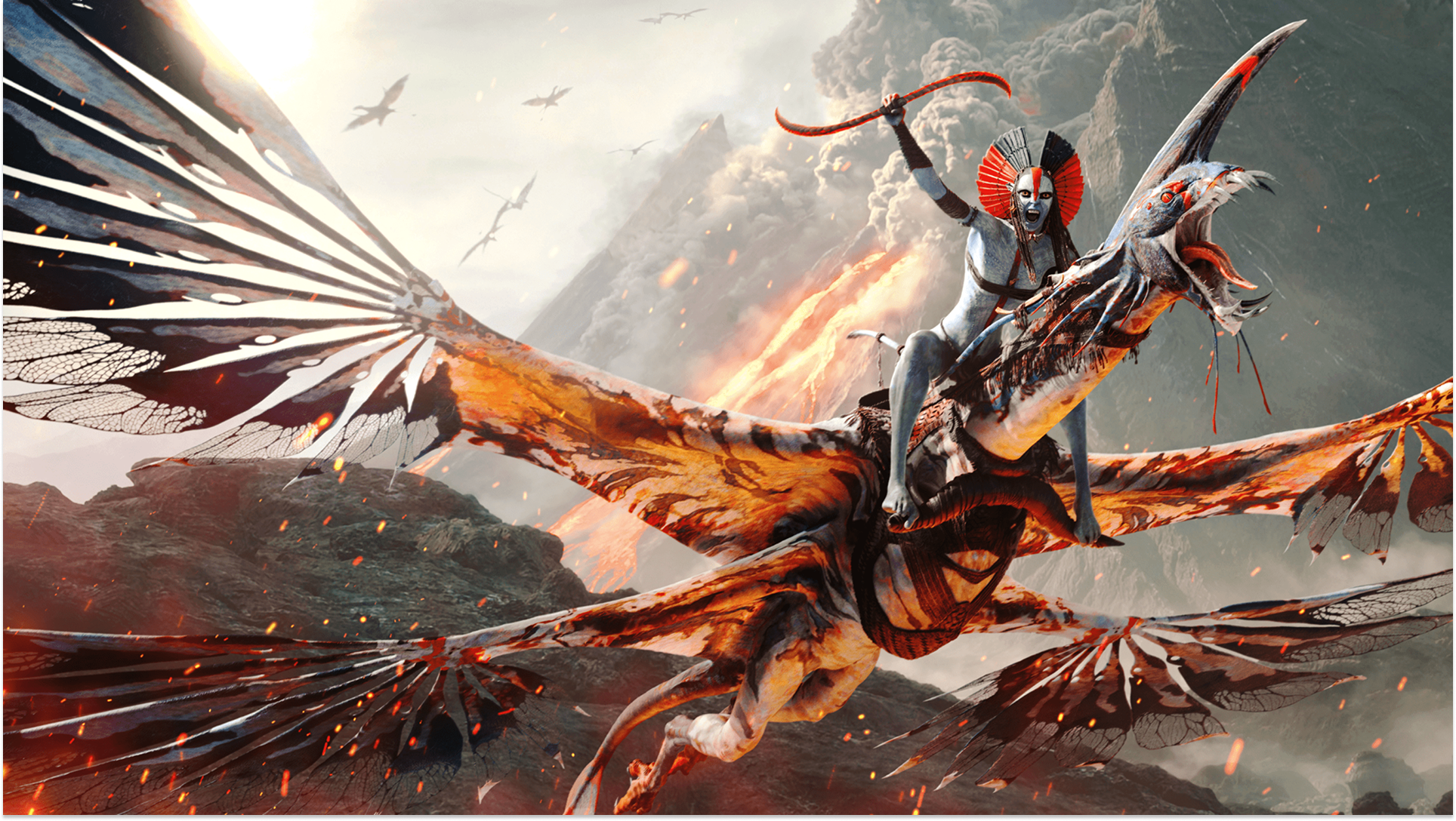Neytiri and Jake Sully in Avatar: Fire and Ash
