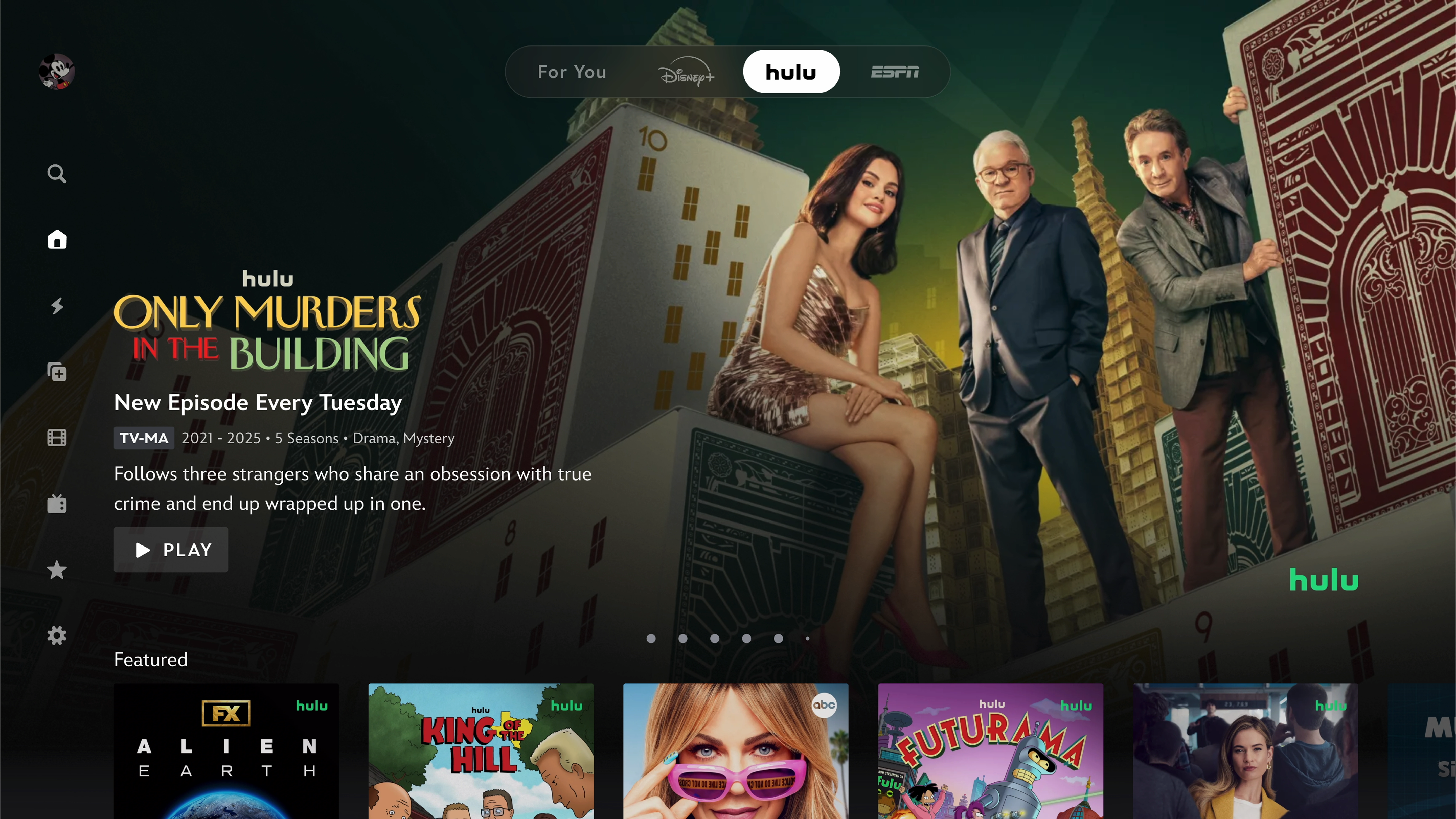 A screen mockup of the new Disney+ homepage features