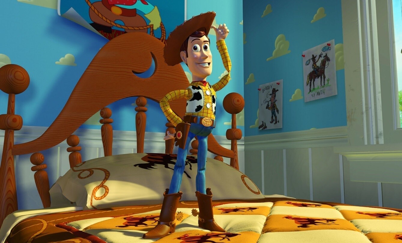 O xerife Woody, um dos brinquedos que é personagem essencial dos filmes Toy Story