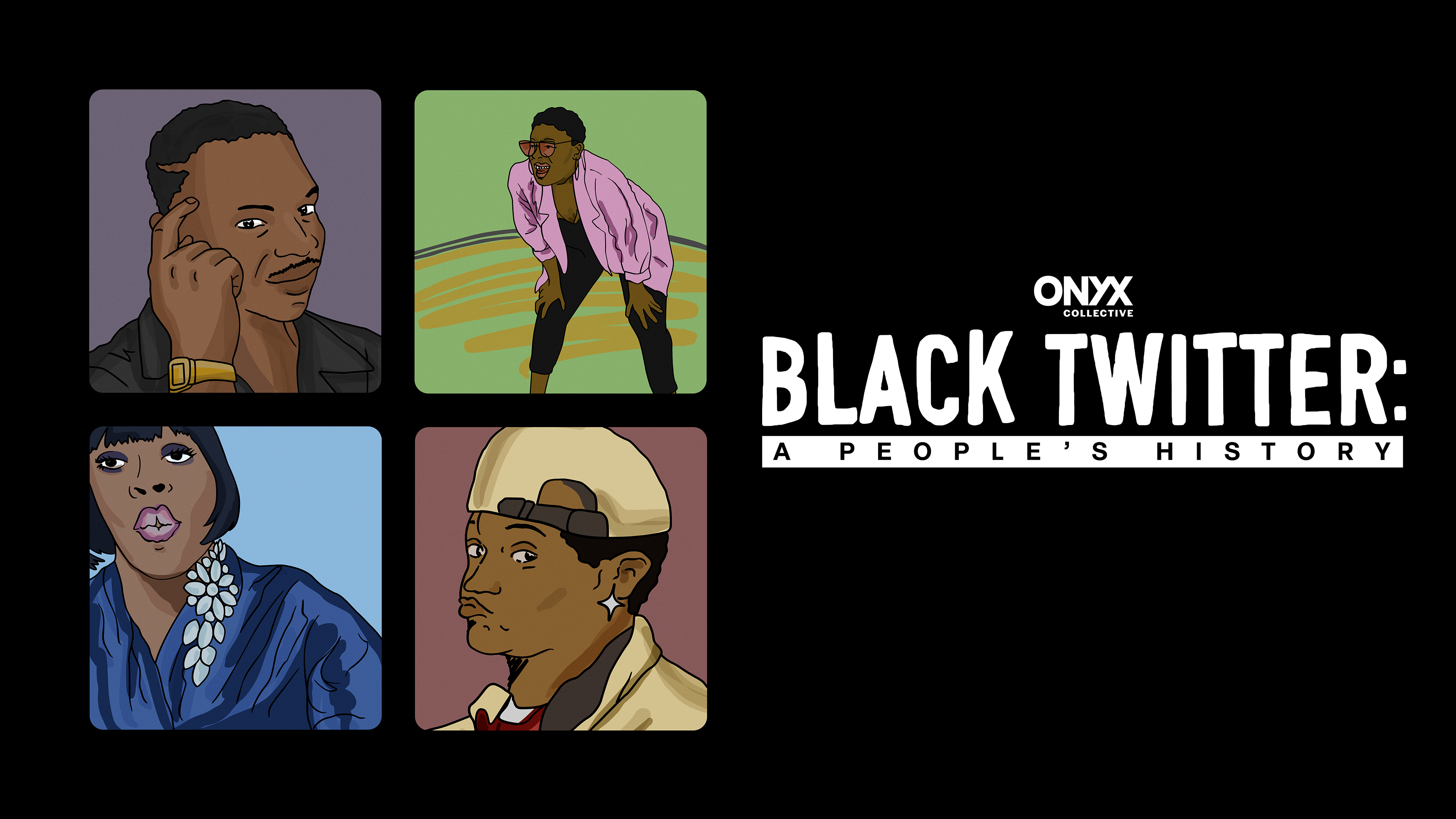 Illustrations of Black memes including "Roll Safe" and "Squinting Woman"