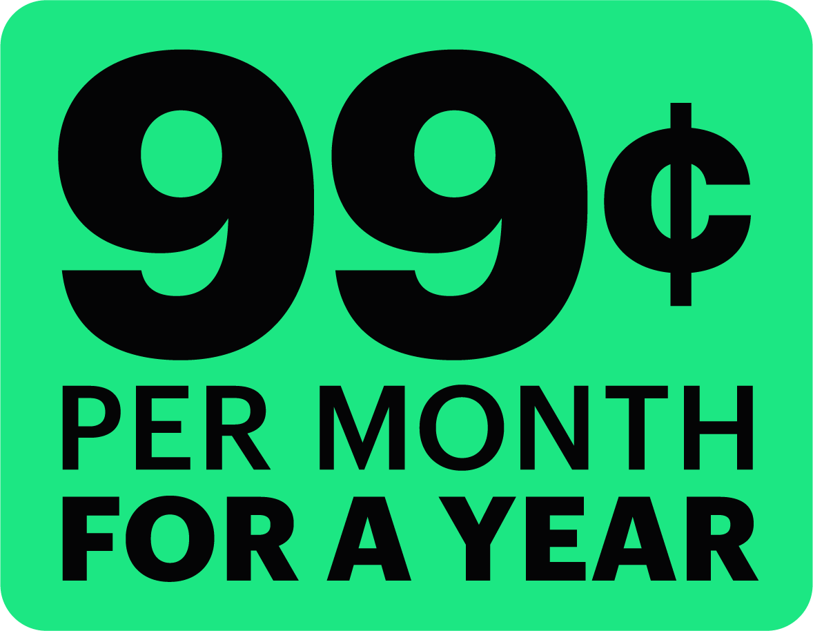 99 cents per month for a year