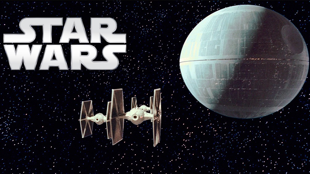 Title art for the Star Wars movies.