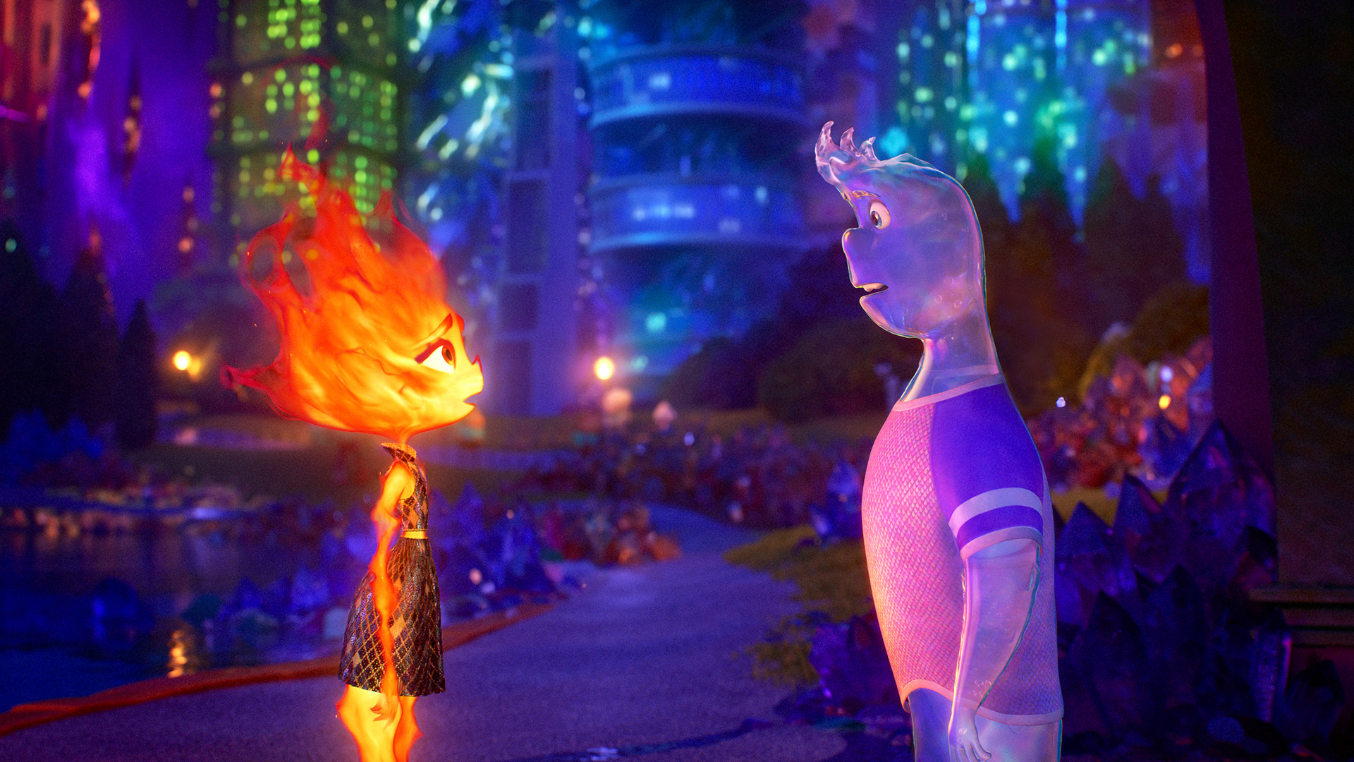 Ember and Wade stares at each other with concern and sadness