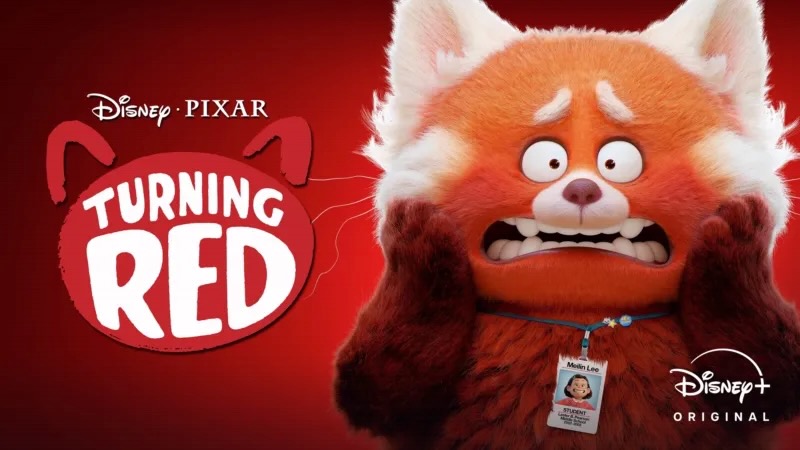 Title art for the Oscar-nominated movie Turning Red.