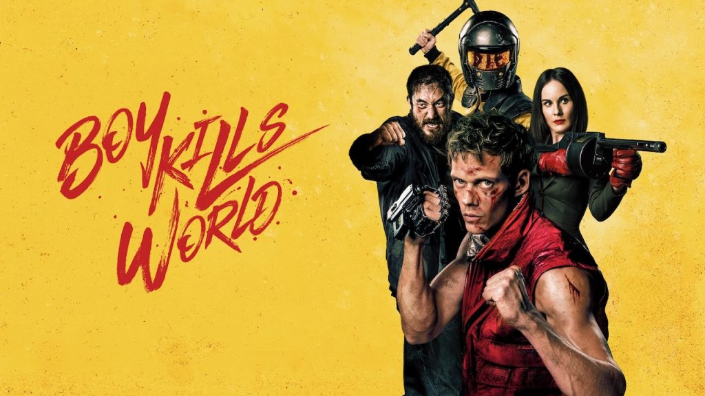 Title art for the dystopian film, Boy Kills World.