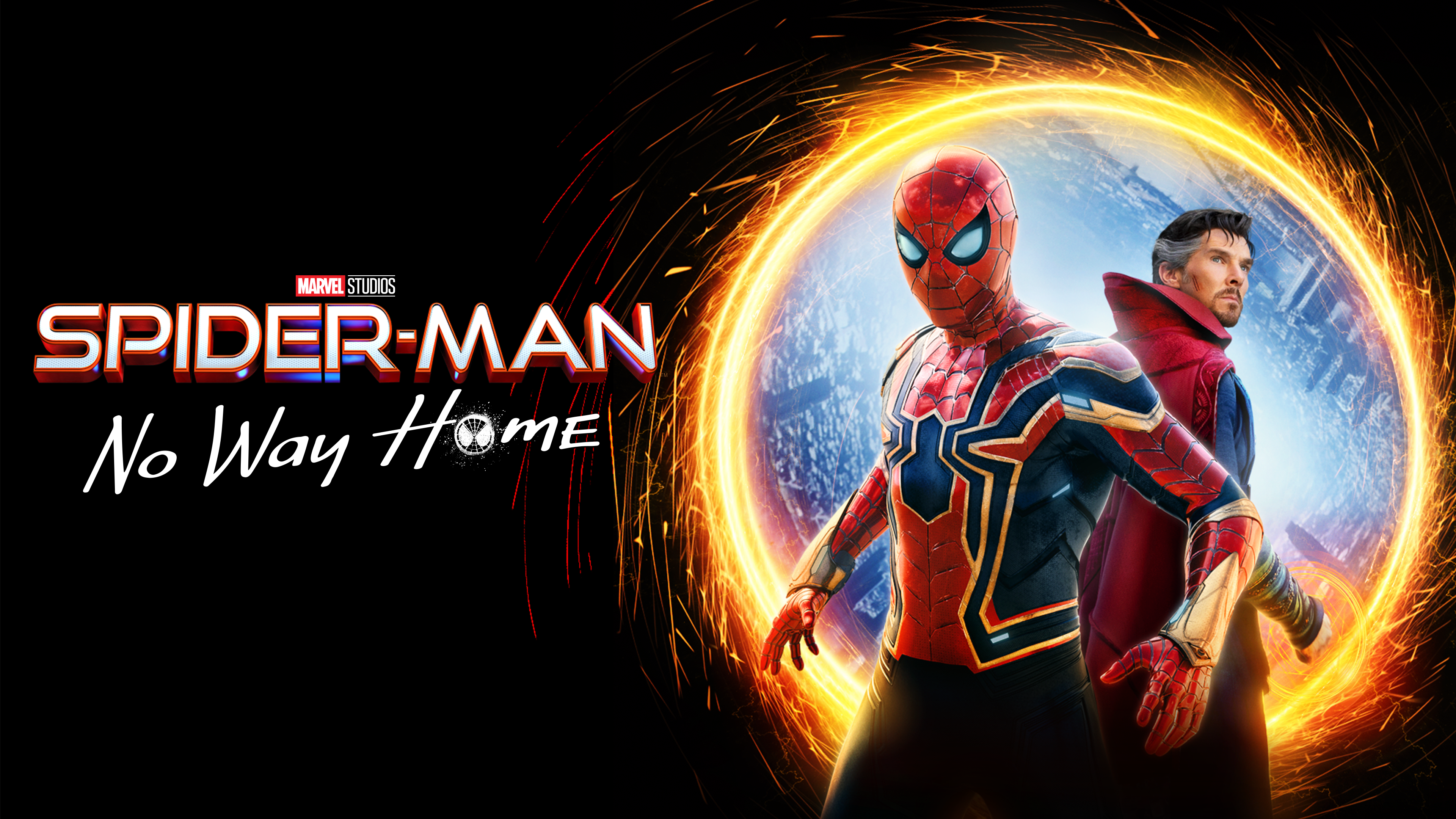 This image is the promotional poster for the 2021 Marvel Studios film Spider-Man: No Way Home. 