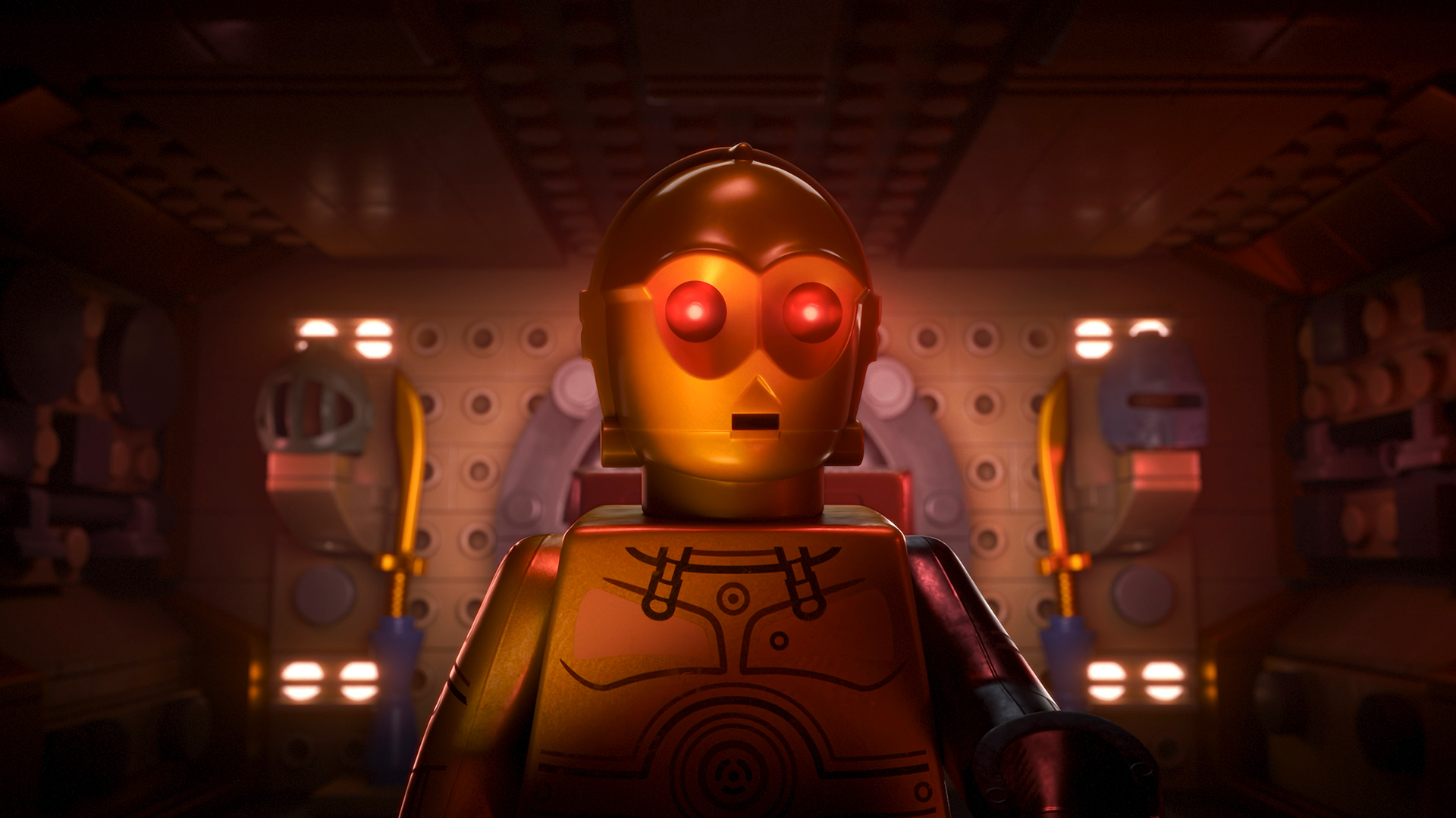 赤い目のLEGO C-3PO