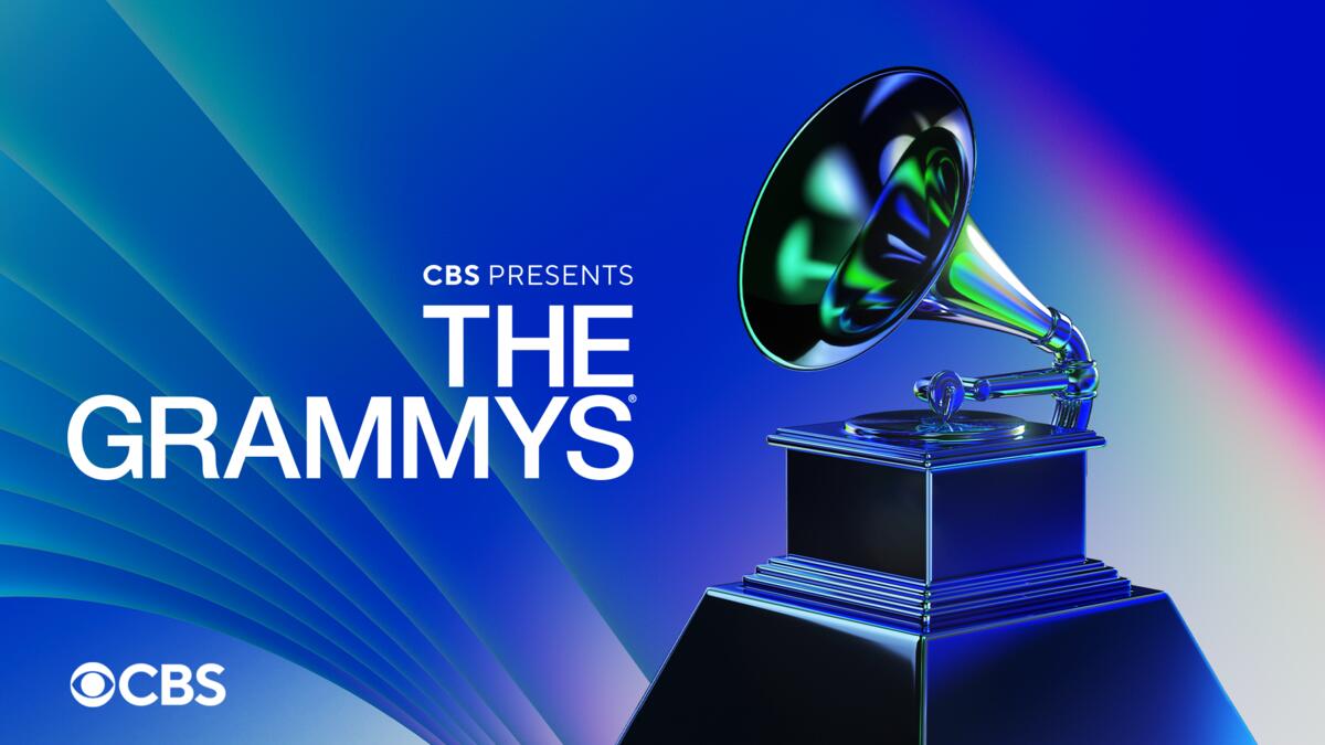 Title art for The Grammys on CBS.