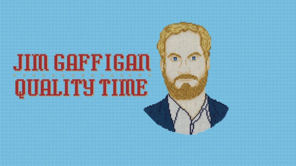Title art for the Jim Gaffigan stand-up comedy special, Quality Time.