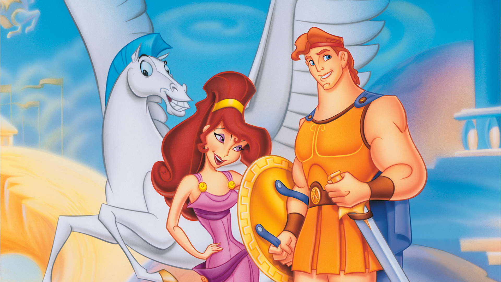 Hercules, Megara, and Pegasus in Hercules