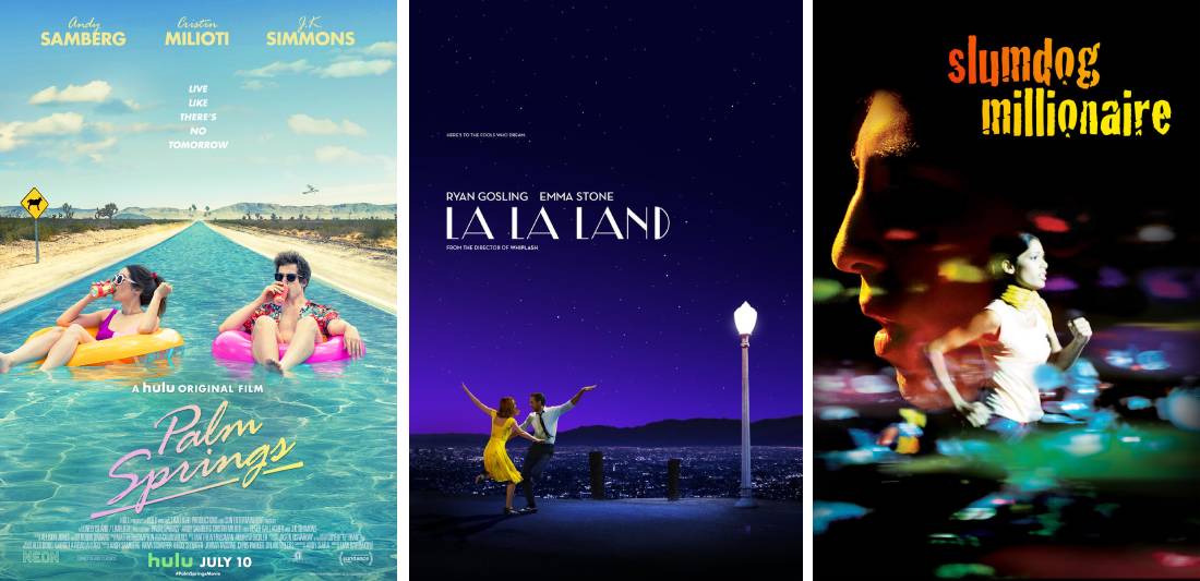 Title art for the best romance movies on Hulu