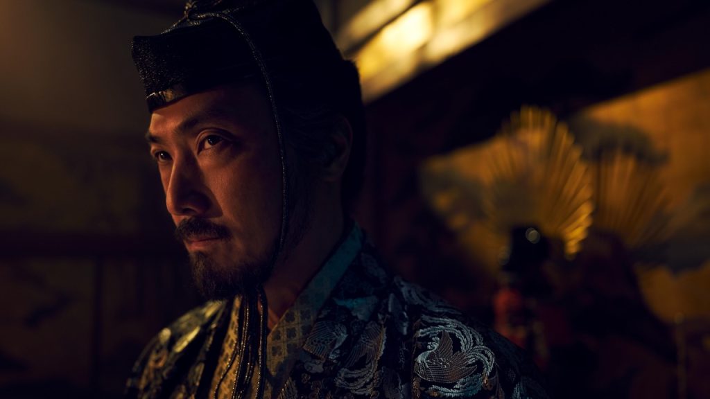 A still image of Takehiro Hira as Ishido Kazunari in the FX series, Shōgun.
