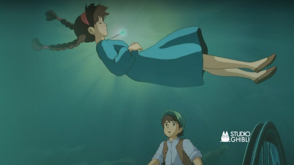 A promotional image for the Studio Ghibli movie, Castle in the Sky.