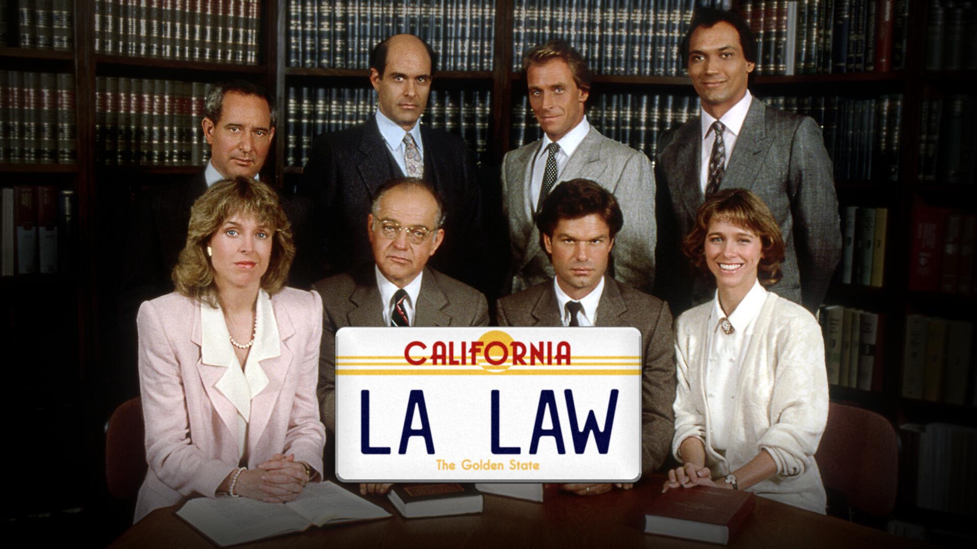 Title art for the ’80s courtroom drama L.A. Law.
