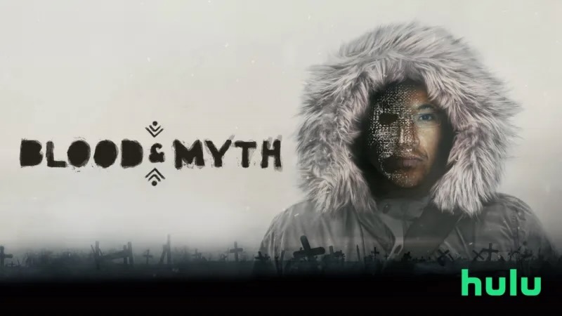 Title art for the true crime documentary Blood & Myth.
