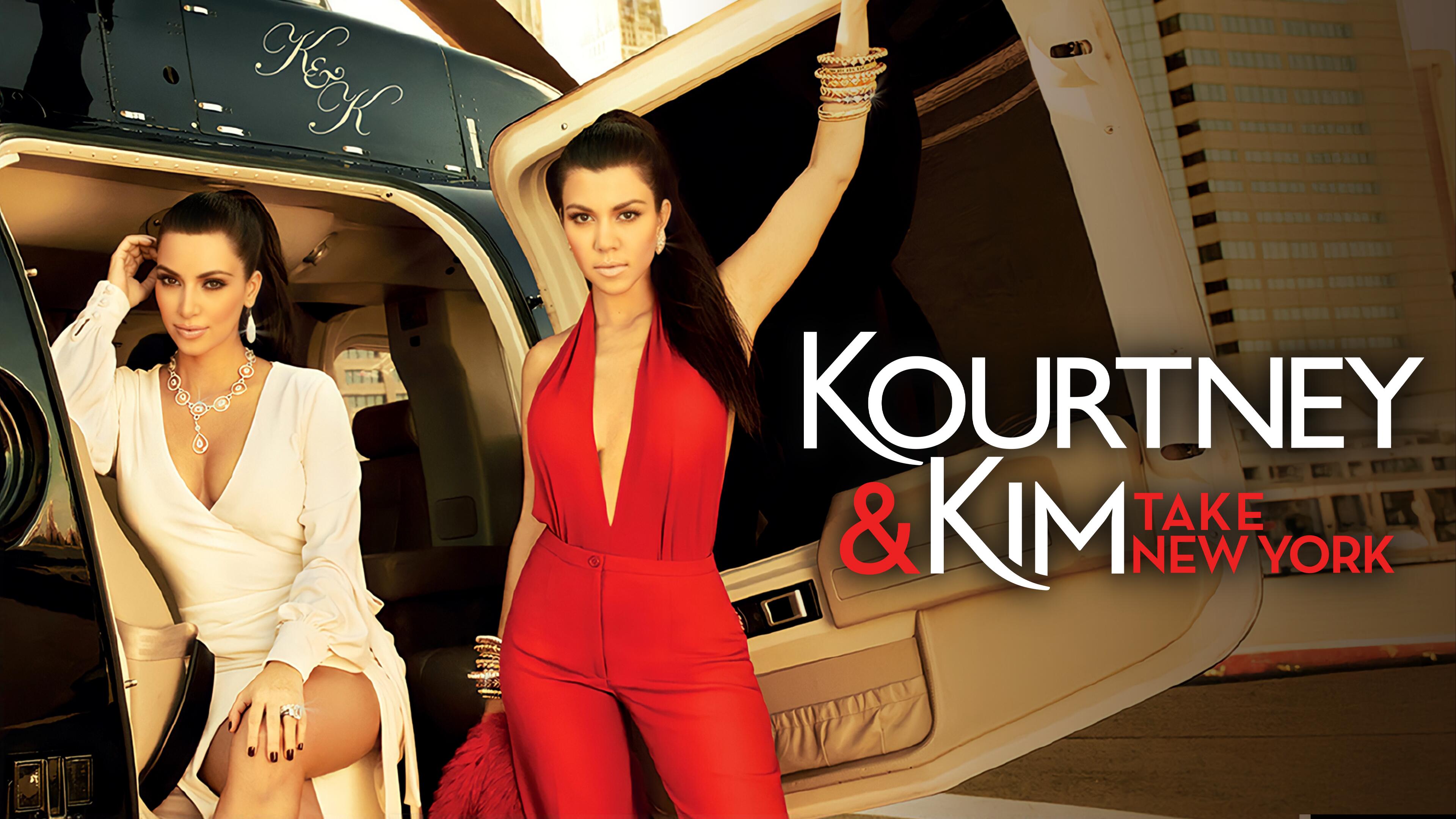 Title art for the Kardashian reality show Kourtney & Kim Take New York.