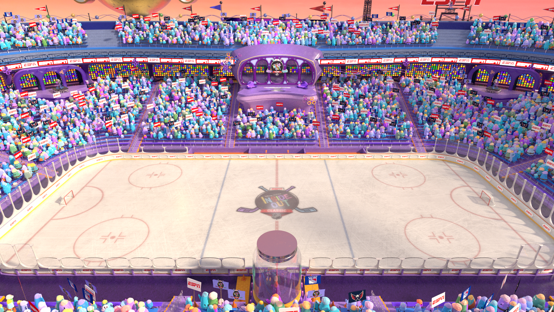 A shot of the stadium featured in the Inside Out Classic