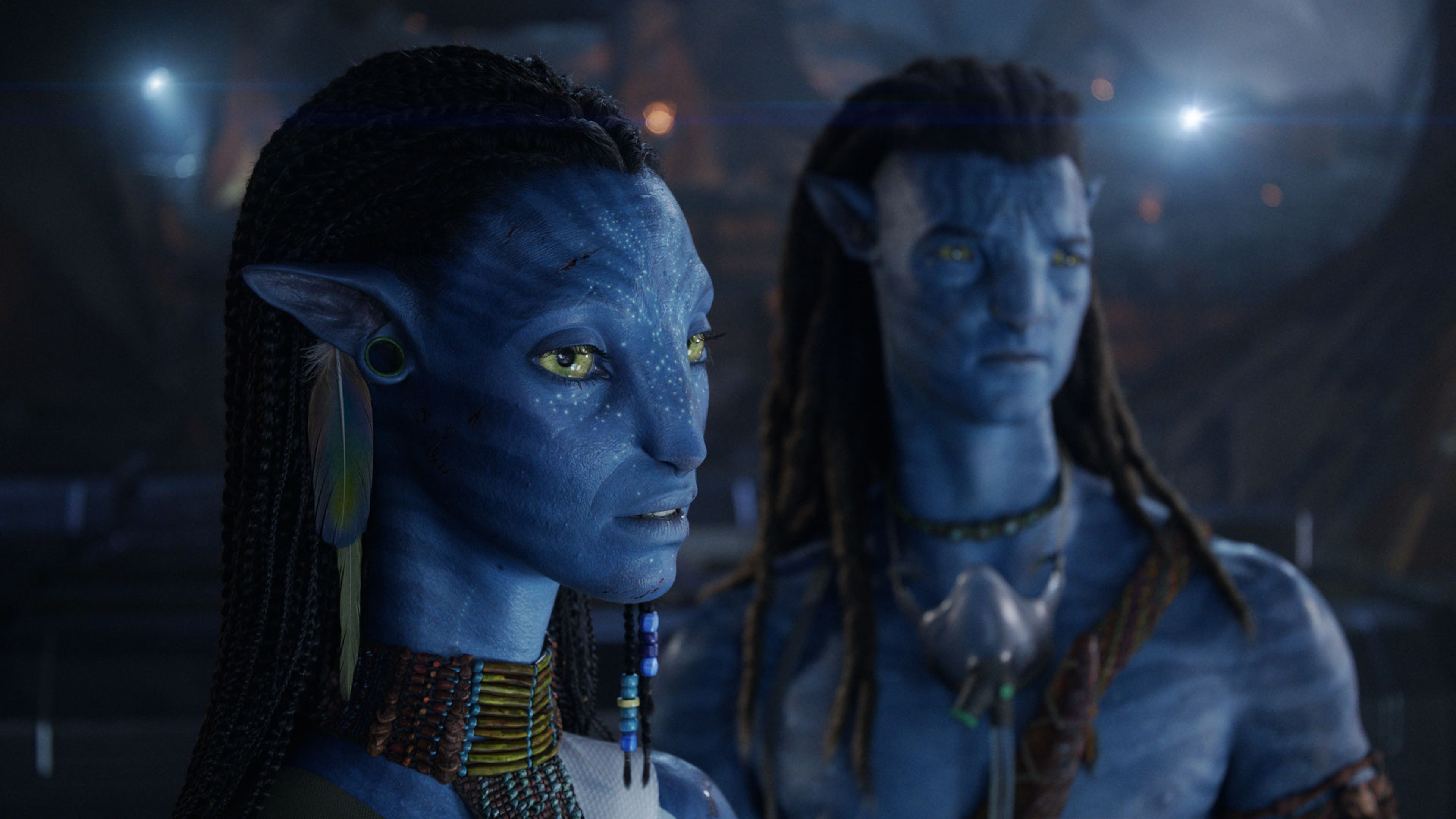 Neytiri and Jake Sully in Avatar: Fire and Ash