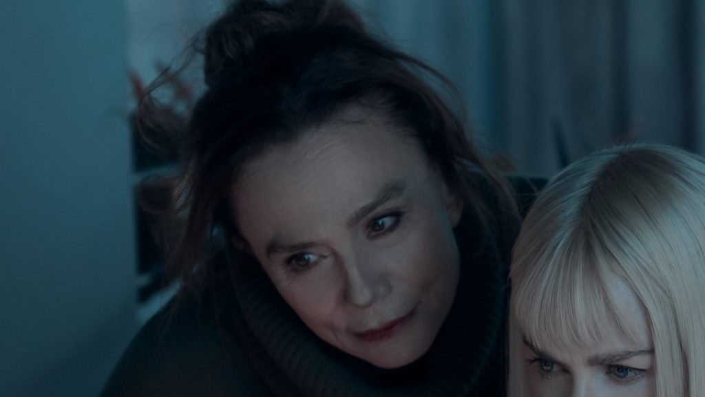 A still image of Lena Olin as Helena in the Hulu Original series, Nine Perfect Strangers.