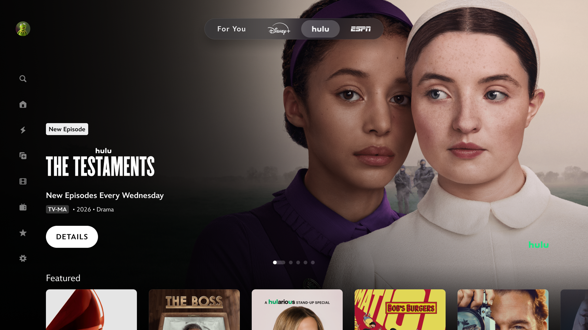 Hulu titles available on Disney+ featuring The Testaments.