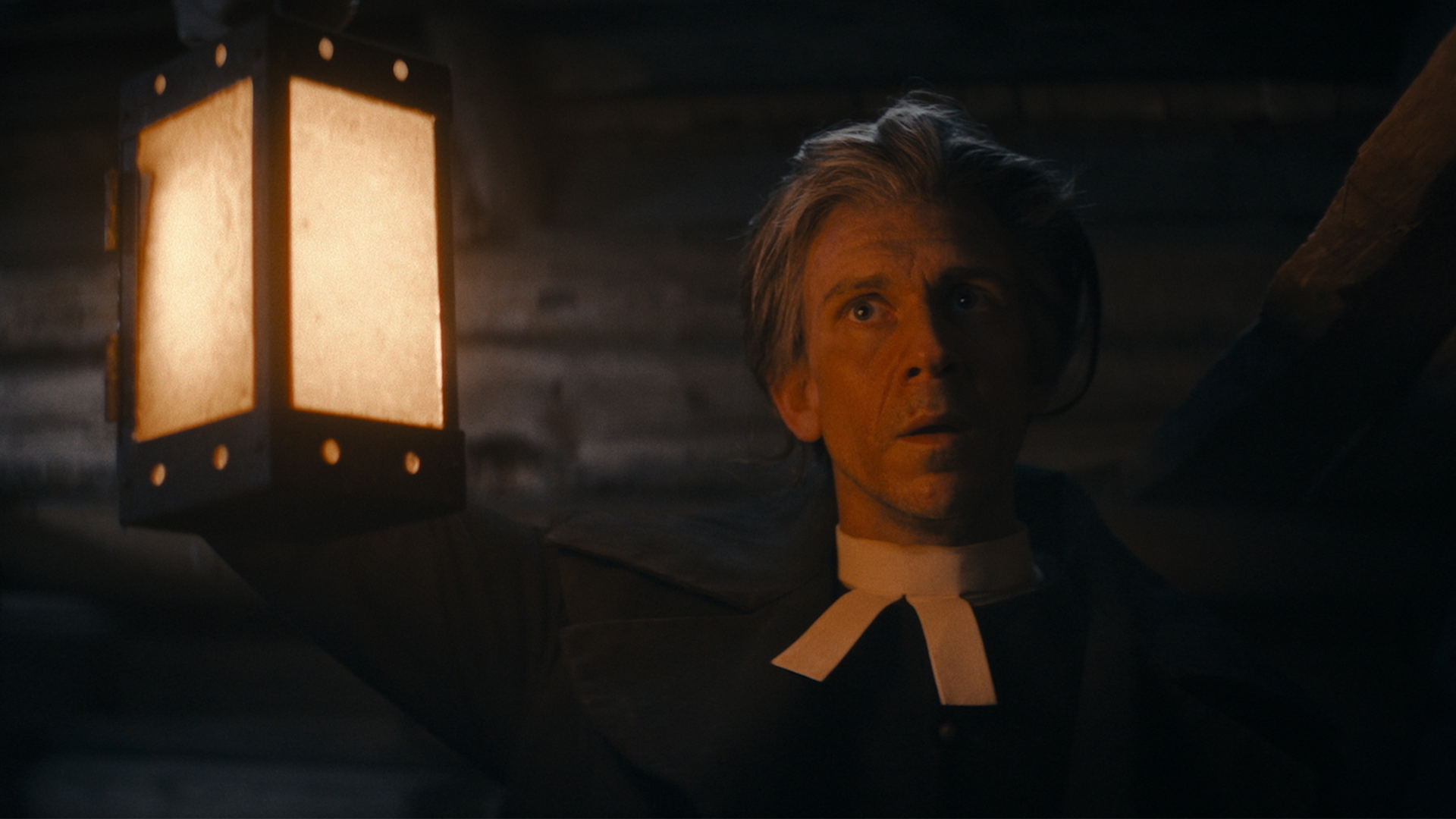 Gustaf Skarsgård as a pastor in To Cook A Bear.