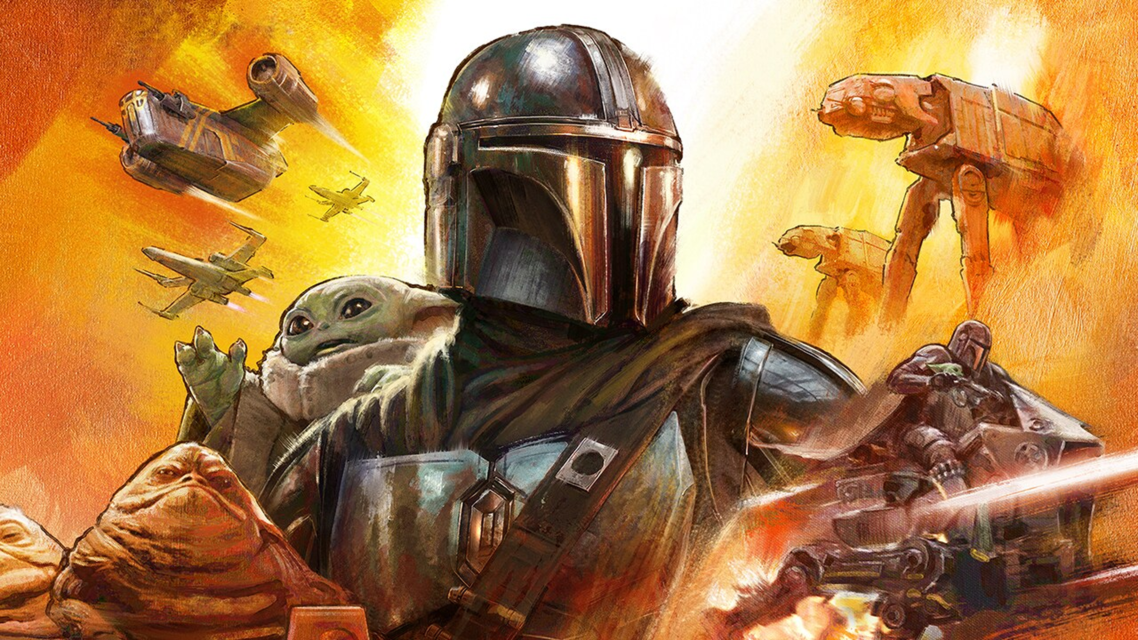 Official key art for The Mandalorian and Grogu.