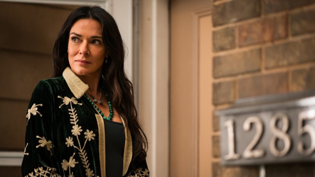 A still image of Simone Kessell as Lottie Matthews in Yellowjackets.