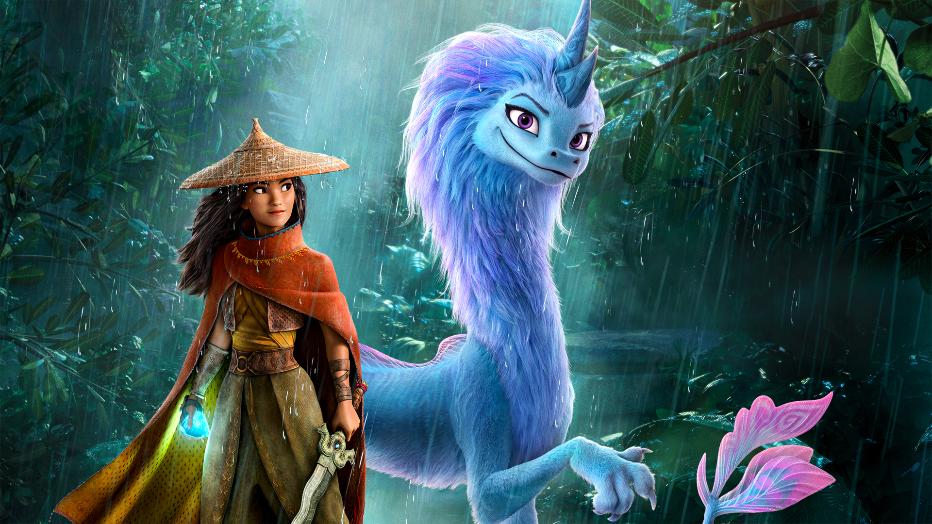 Raya and Sisu the dragon from Raya and the Last Dragon