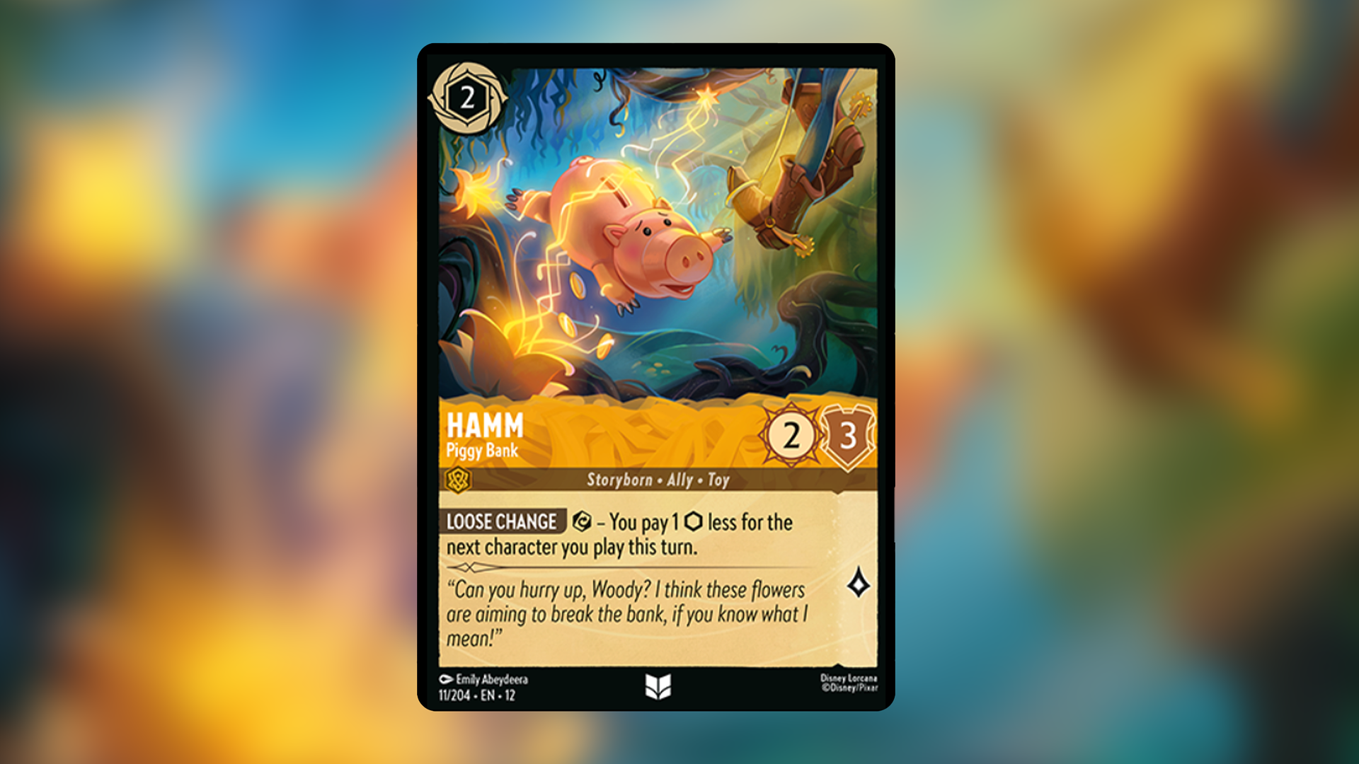 Disney Lorcana | Pixar's Hamm Card