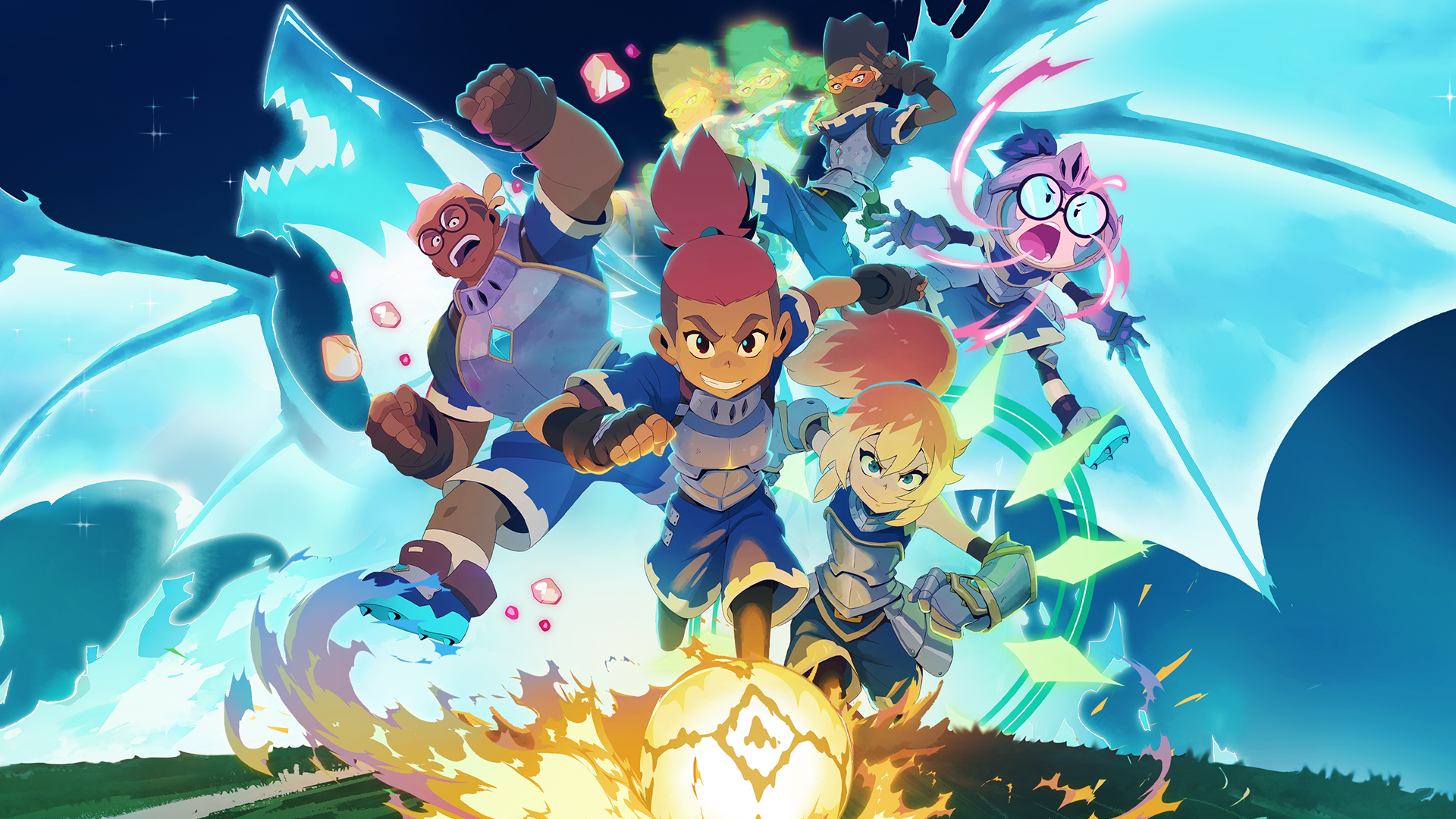 This image is promotional artwork for the animated series Dragon Striker, which is scheduled to premiere on Disney+ in June 2026.