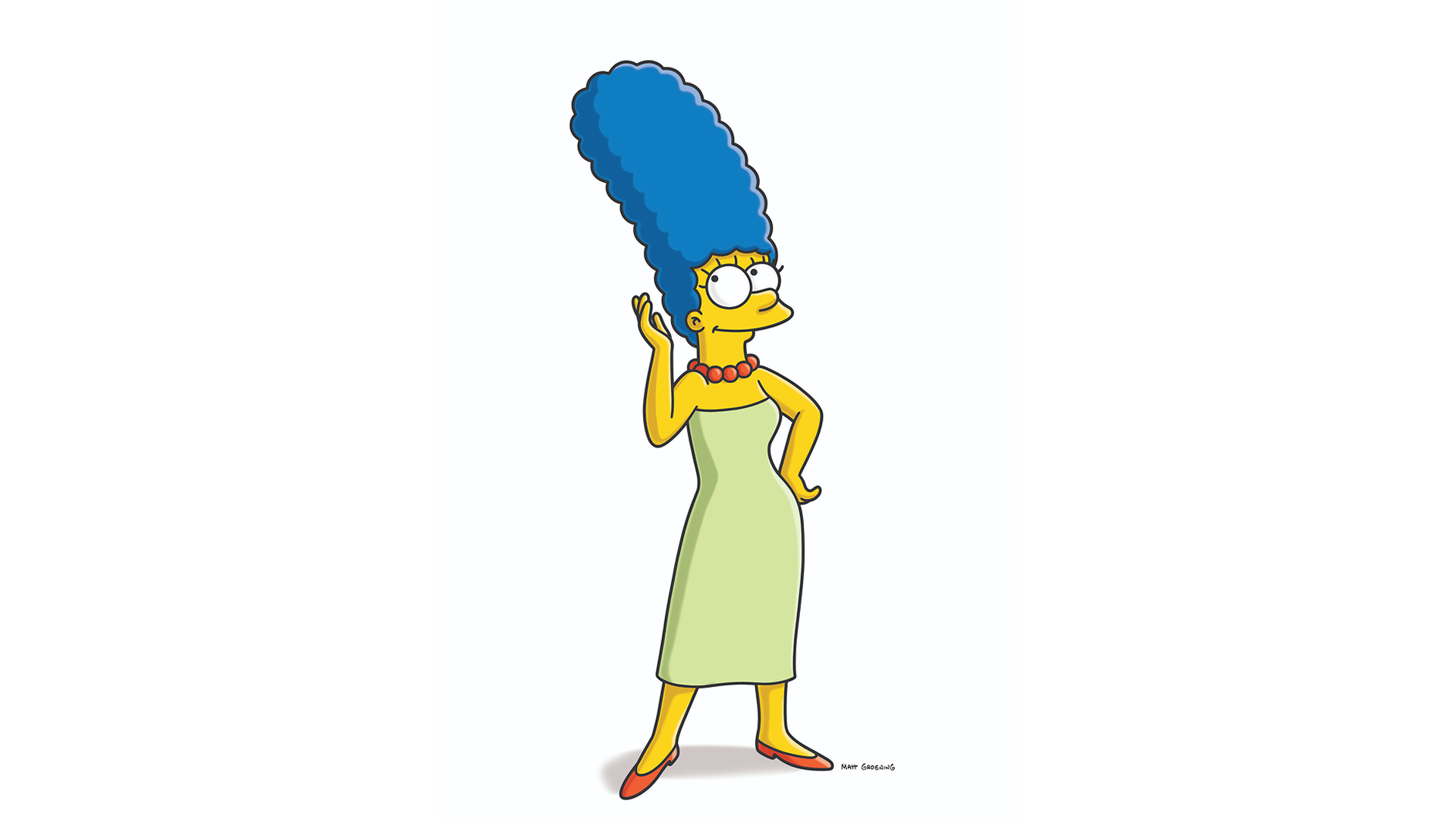This image depicts Marge Simpson, the matriarch of the Simpson family from the long-running animated sitcom The Simpsons.