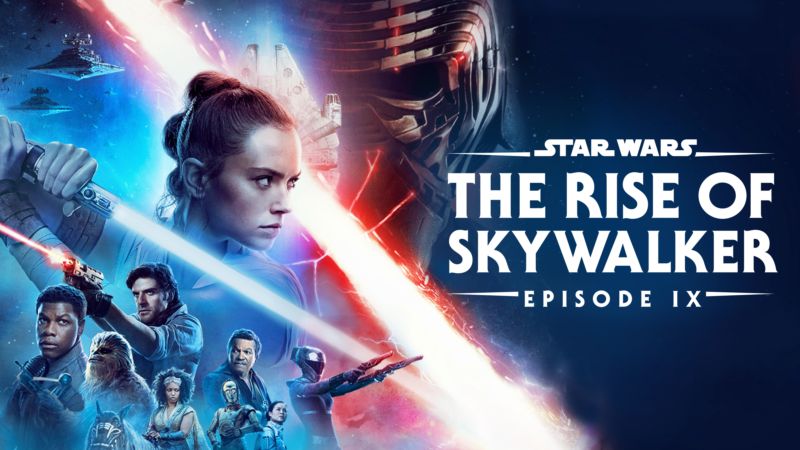 Title art for the Star Wars movie, Episode IX: The Rise of Sky Walker.