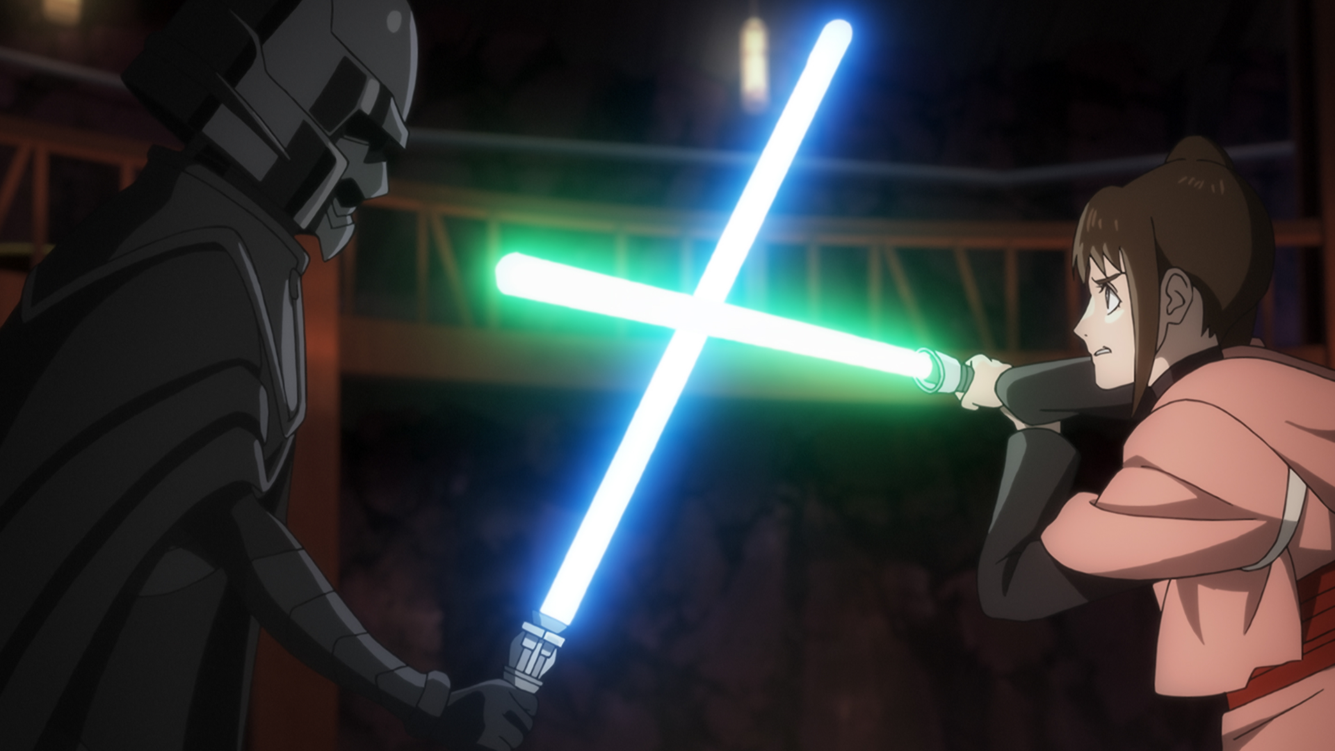 Kara engages in a lightsaber duel with General Nawaam.