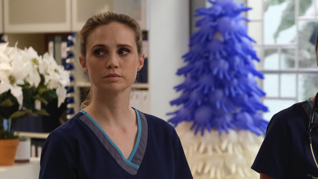 A still image of Dr. Morgan Reznick on the ABC medical show, The Good Doctor.