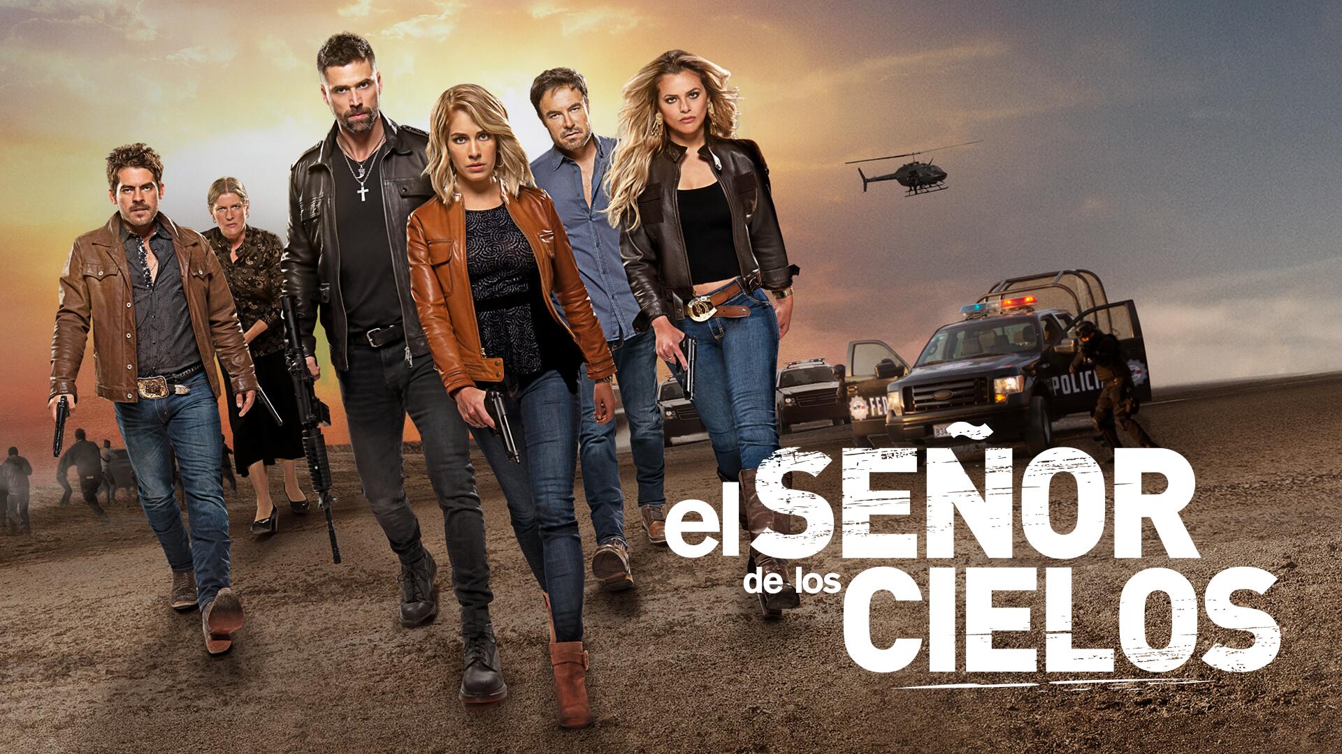 Title art for the Telemundo telenovela series El Señor de los Cielos.