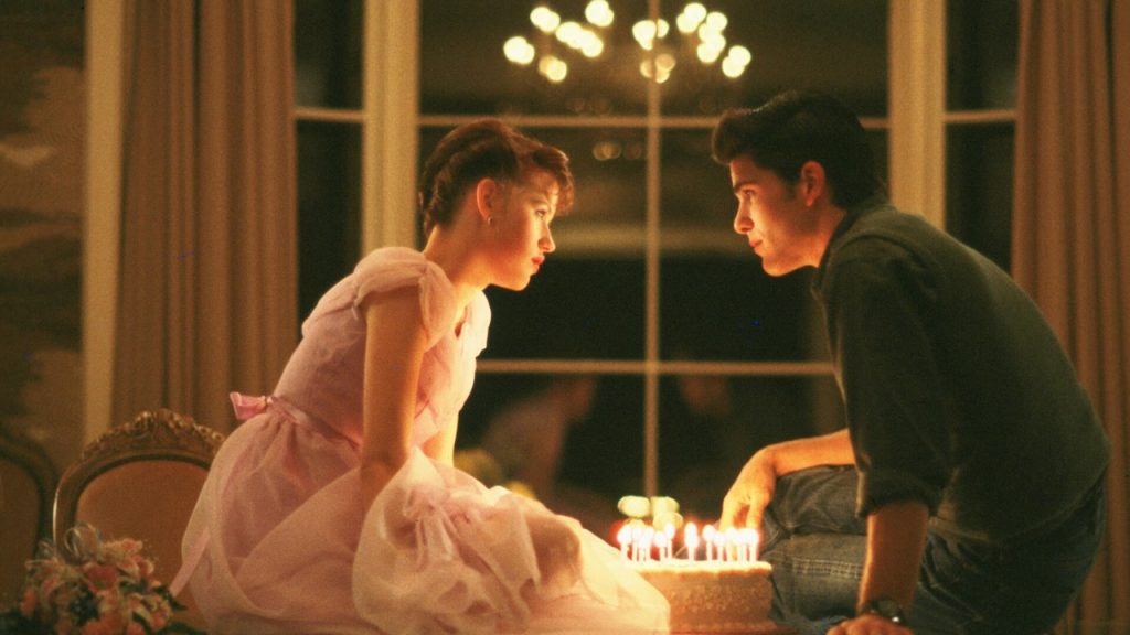 A still image from the iconic ’80s movie, Sixteen Candles