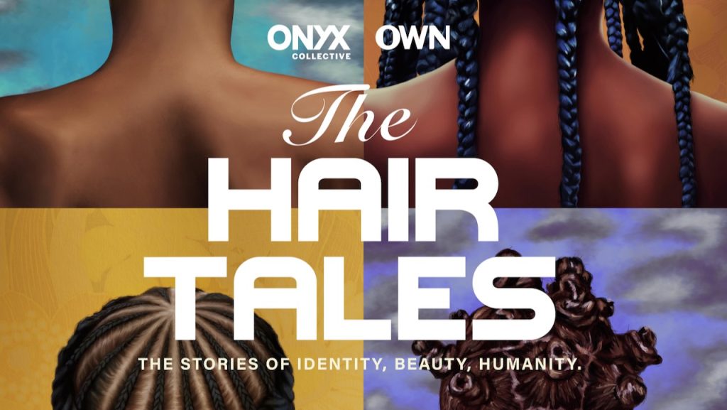 Title art for the Black lifestyle and culture documentary The Hair Tales.