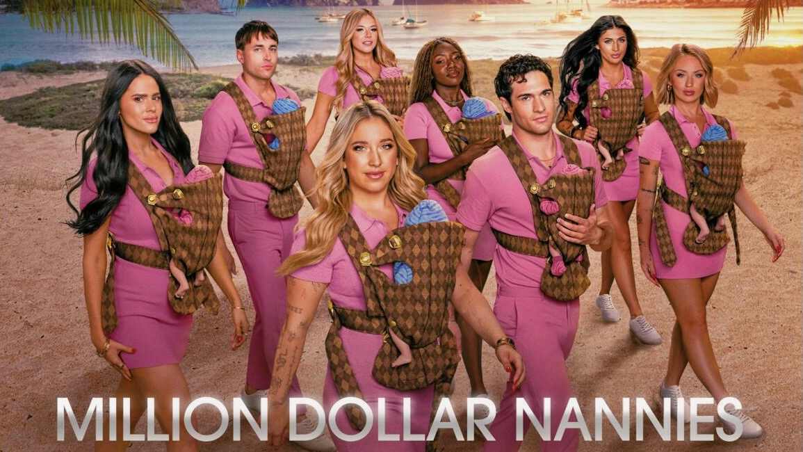 Title art for Million Dollar Nannies on Hulu.