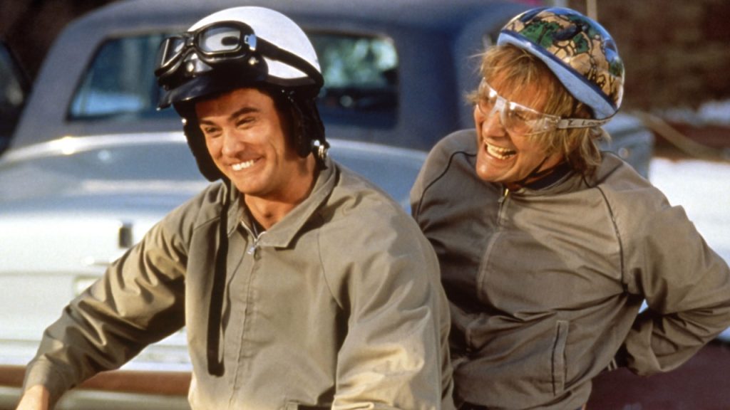 A still image from the Jim Carrey movie, Dumb and Dumber.
