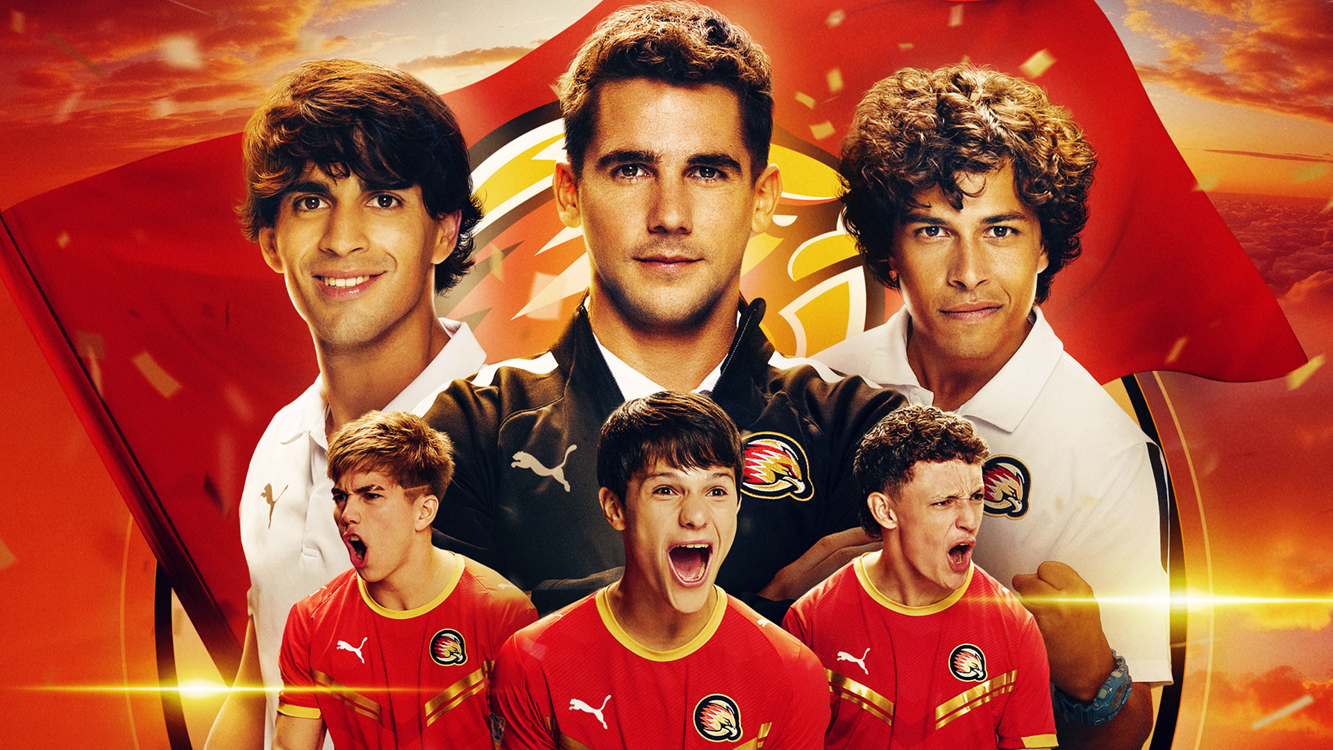 Promotional artwork featuring Gabo, Dedé, and Ricky from O11CE: New Generation