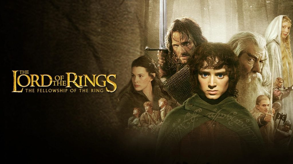 Title image for The Lord of the Rings movie, The Fellowship of the Ring.