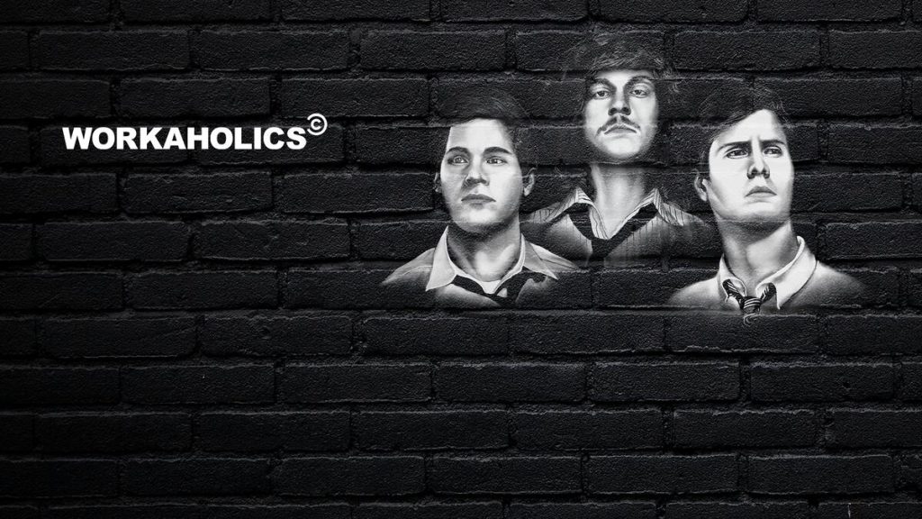 Title art for the workplace sitcom, Workaholics.
